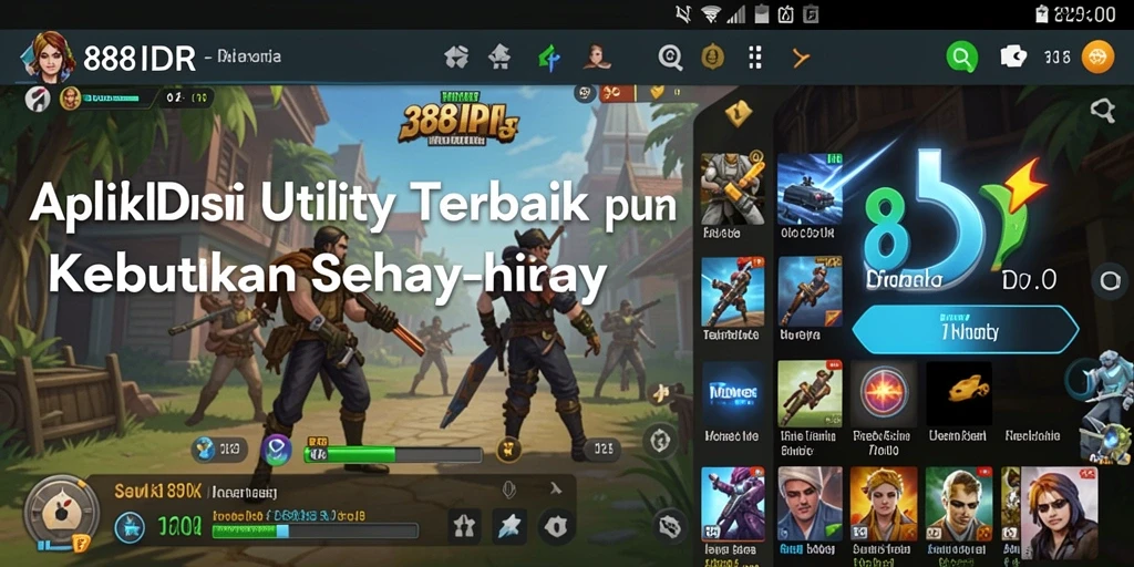 Tampilan antarmuka utama aplikasi 888IDR yang intuitif.