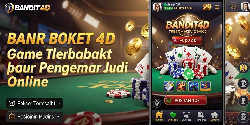 Screenshot GAMEPLAY BANDIT4D yang penuh aksi Poker.