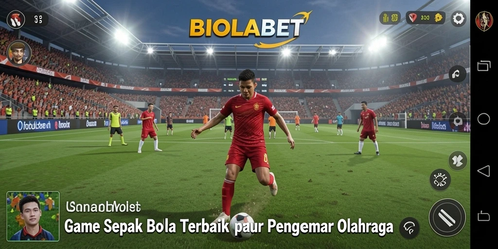 Tampilan gameplay mendebarkan di BIOLABET dengan strategi sepak bola yang seru.
