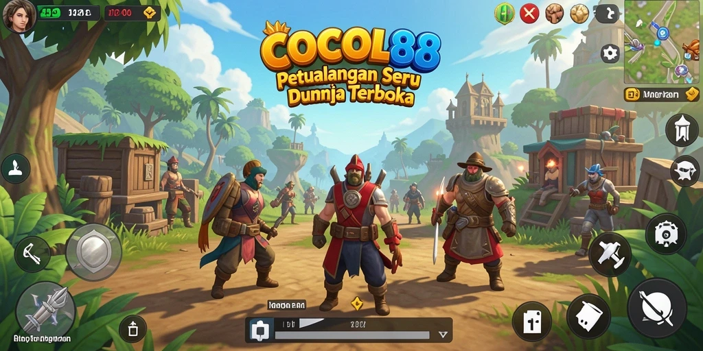 Tampilan gameplay COCOL88 yang menakjubkan di dunia terbuka.