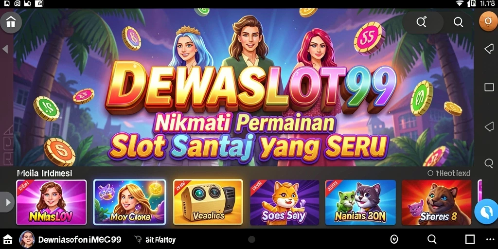 Tampilan gameplay DEWASLOT99 yang menarik dan penuh warna.