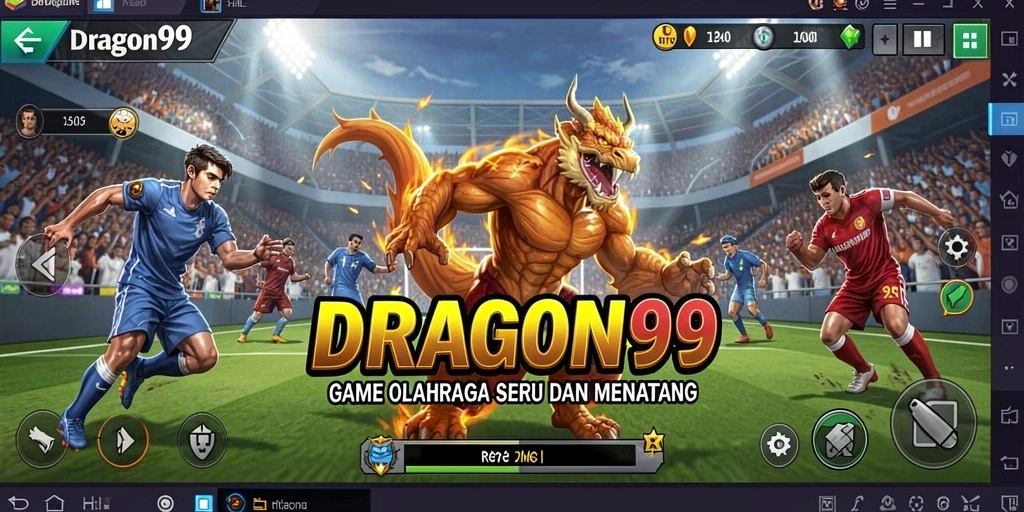 Screenshot gameplay DRAGON99 menampilkan aksi olahraga yang mendebarkan.
