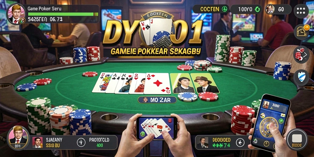 Tampilan menarik dari gameplay poker di DY01.