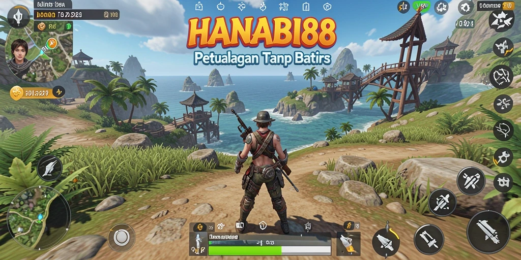 Tampilan gameplay <strong>HANABI88</strong> yang menampilkan petualangan Open World yang seru.
