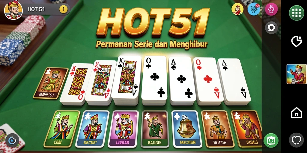 Tangkapan layar HOT51 menampilkan aksi seru permainan Domino.