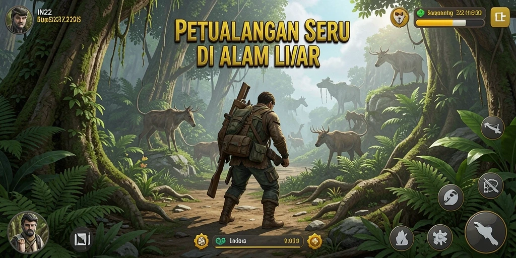 Tangkapan layar IN22 menampilkan aksi seru di dunia petualangan.