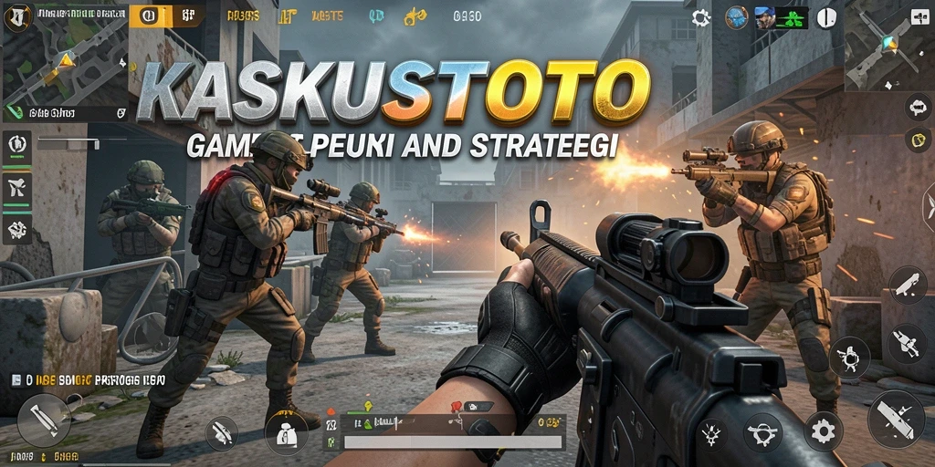 Screenshot KASKUSTOTO menampilkan gameplay seru dalam pertempuran FPS.