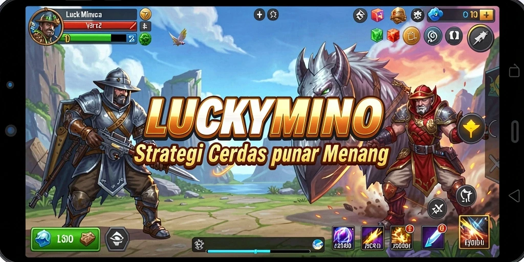 Tampilan gameplay LUCKYMINO yang menampilkan aksi strategis yang mendebarkan.