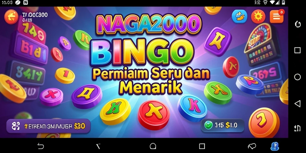 Tampilan interaktif permainan Bingo NAGA2000 yang seru.