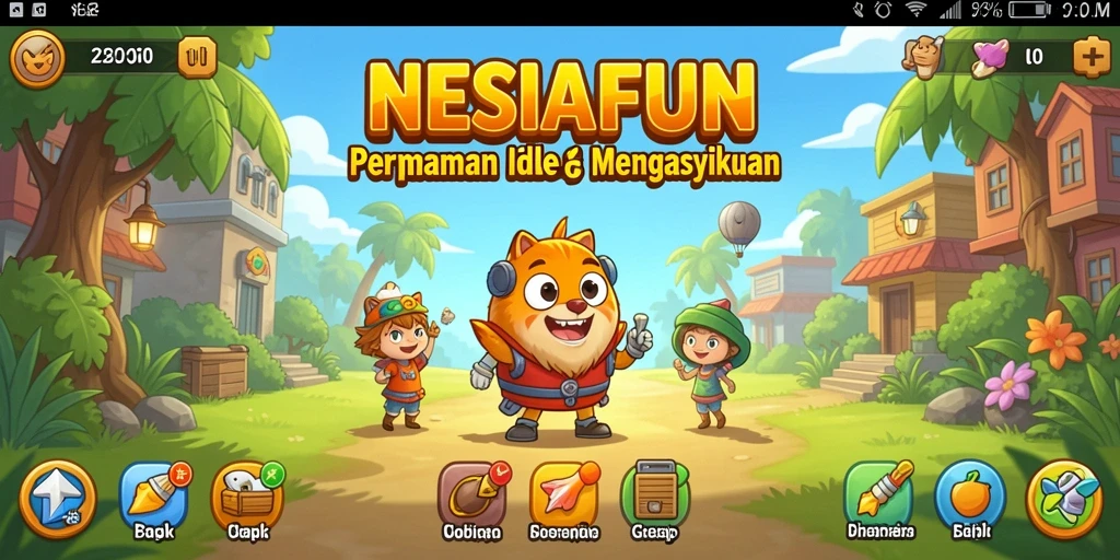 Screenshot menunjukkan gameplay santai dan menyenangkan dari NESIAFUN.