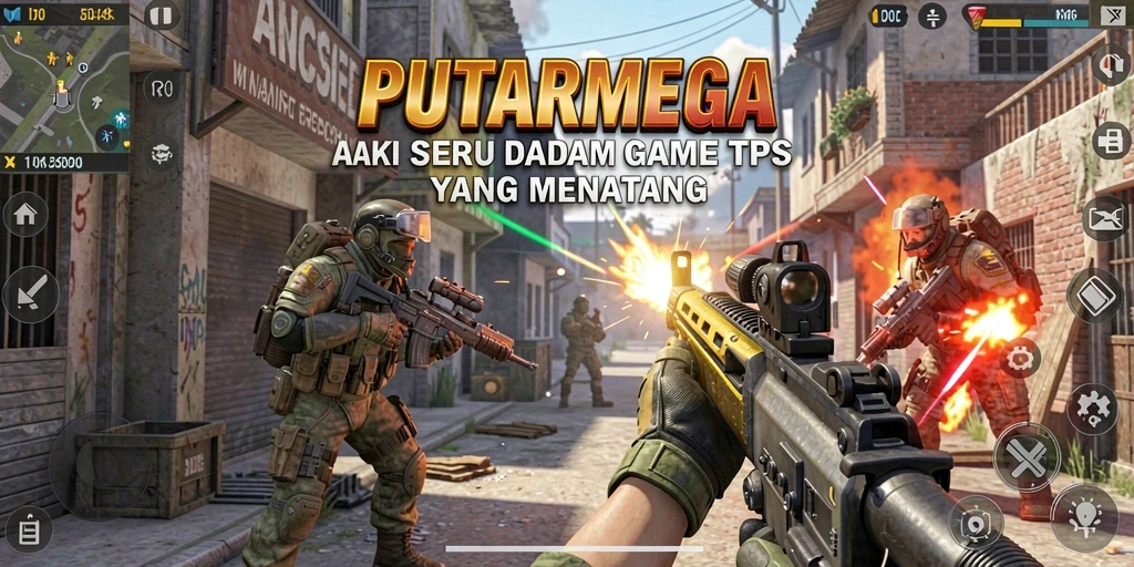 Tangkapan layar gameplay menyenangkan dari PUTARMEGA dengan aksi TPS yang mendebarkan.