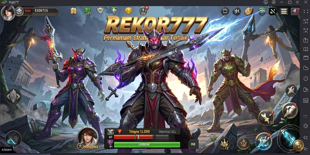 Tampilan gameplay <strong>REKOR777</strong> yang seru dan strategis.