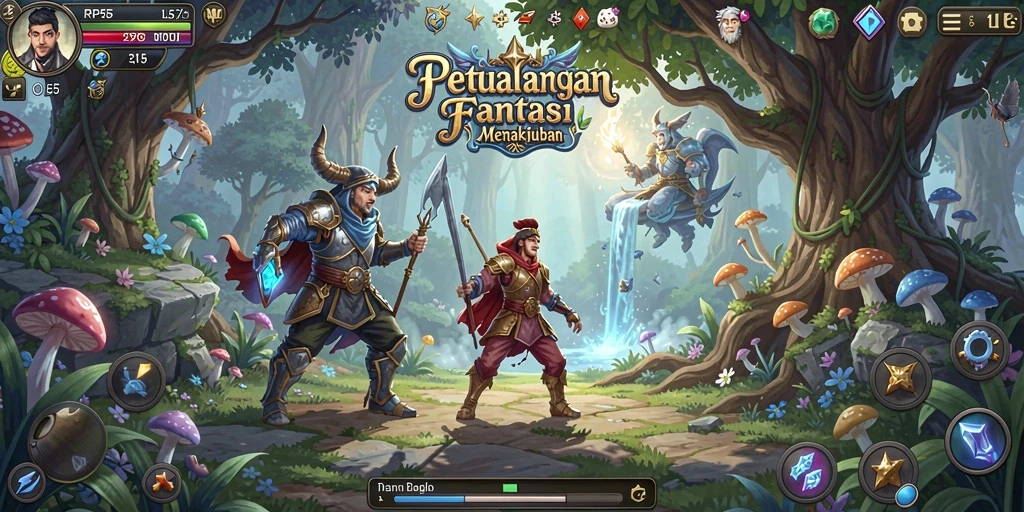 Menampilkan gameplay seru dari RP55 dalam dunia RPG yang menakjubkan.
