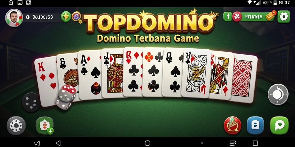 Screenshot gameplay yang menarik dari TOPDOMINO menampilkan aksi domino yang seru.