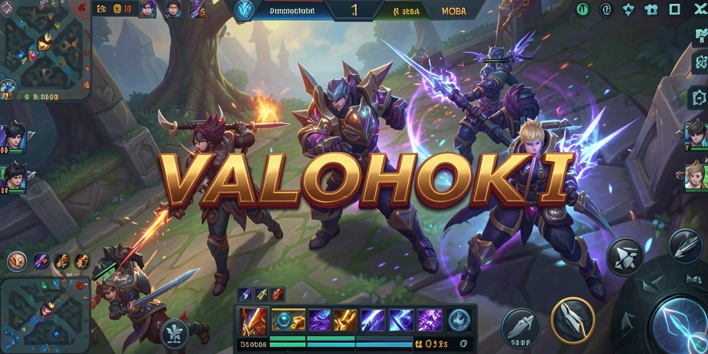 Gameplay intens VALOHOKI dengan strategi dinamis dan karakter unik.