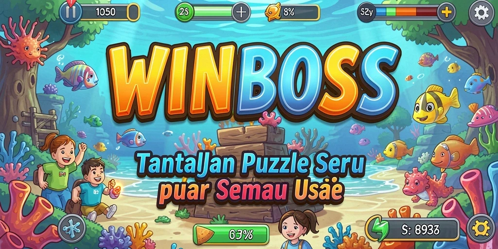 Screenshot WINBOSS menunjukkan gameplay Puzzle yang asyik dan menantang.