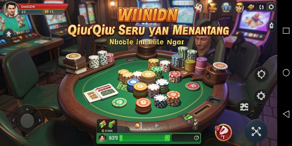 Gameplay seru WINIDN yang menampilkan permainan QiuQiu.