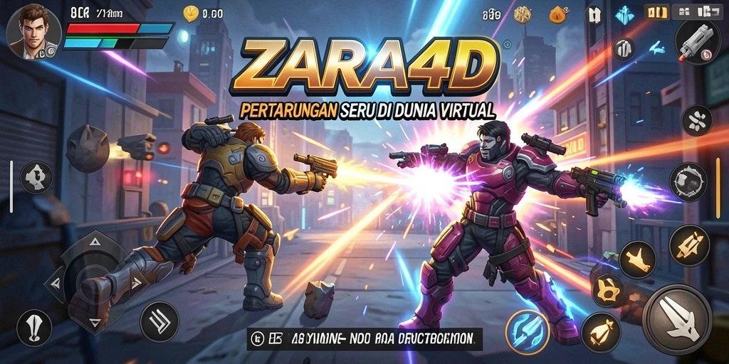 Screenshot gameplay ZARA4D yang menunjukkan pertarungan intens.
